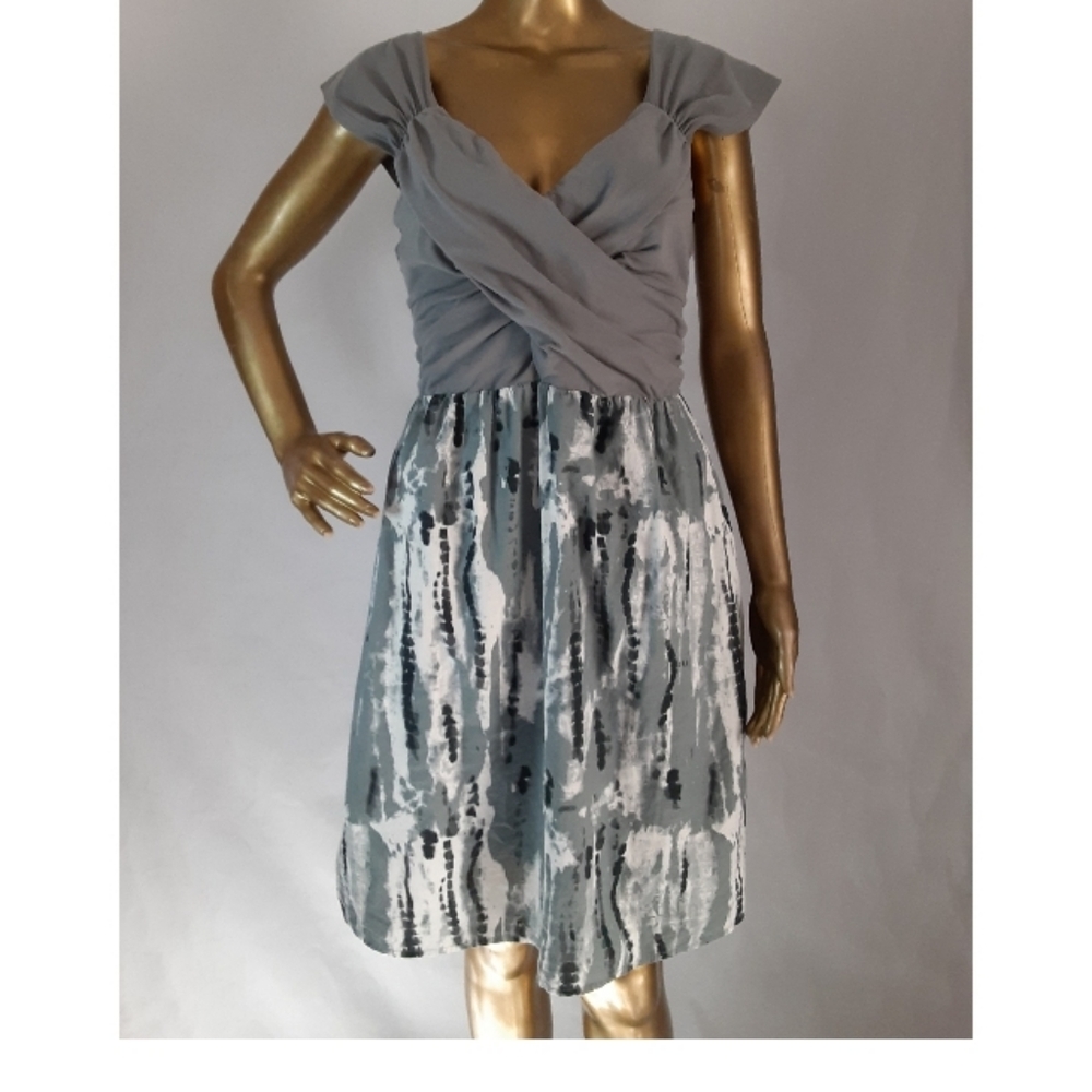 Converse Tiedye V-neck Cap Sleeve Faux Wrap Dress